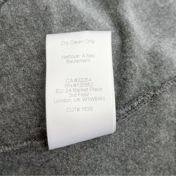 Anthropologie Dolan Brushed Fleece Knit Long Sleeve Dress Neige Marled Grey, XS - Picture 15 of 16